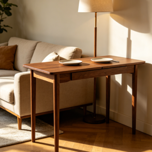 Narrow Console Dining Table Convertible for Two
